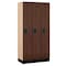 Salsbury Industries Wardrobe Locker, 36" W, 18" D, 76" H, (3) Wide, (3) Openings, Mahogany 31368MAH - alternate 1